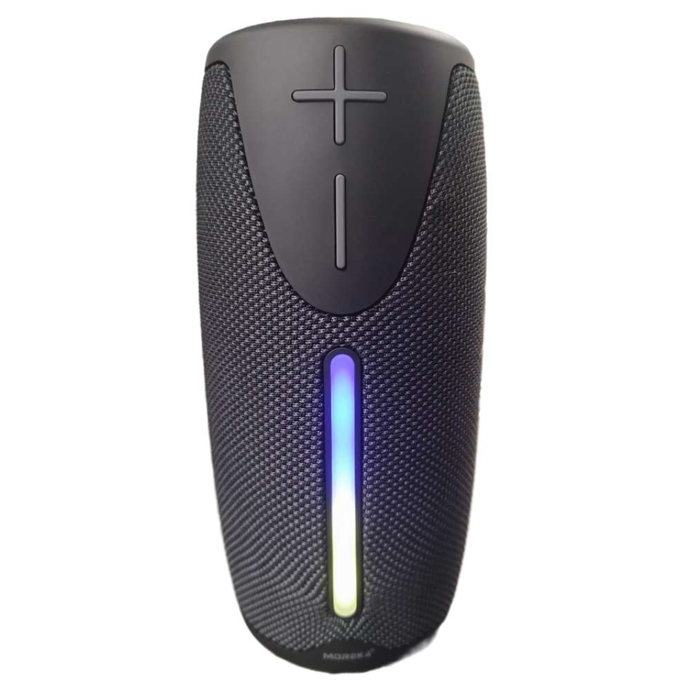 Bocina Bluetooth Moreka 383 RGB Radio FM Resistente al agua IPX6 8W14