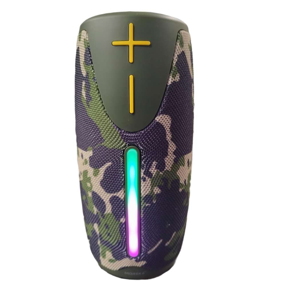 Bocina Bluetooth Moreka 383 RGB Radio FM Resistente al agua IPX6 8W 1