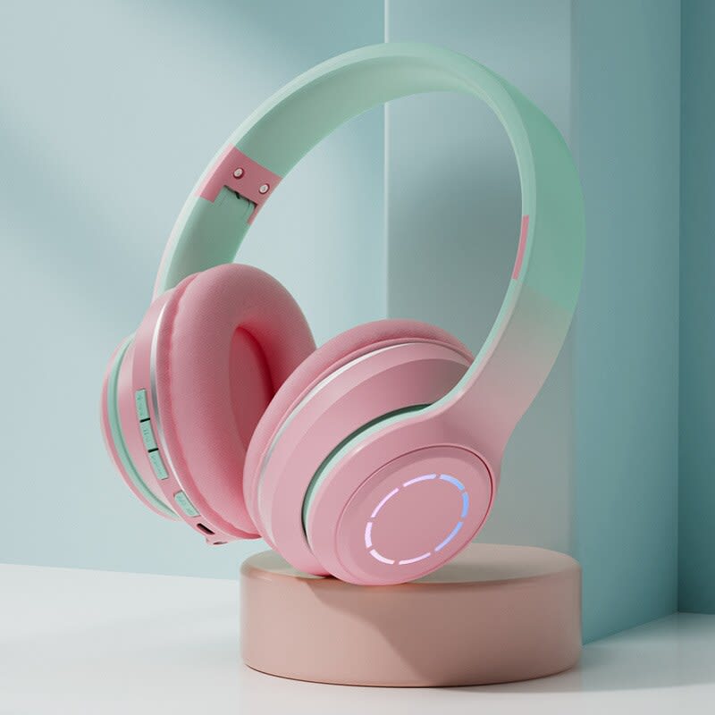 Diadema Bluetooth inalámbrico plegable Baja latencia larga duración RGB ST992