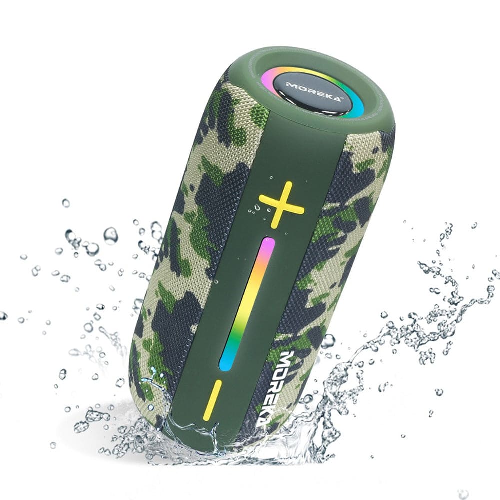 Bocina Bluetooth Moreka 373  Resistente al agua IPX6, Radio FM, USB, Micro SD19
