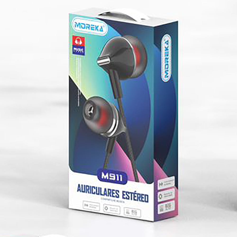 Audifonos Moreka M-911, Alámbricos, Manos Libres, 3.5mm2