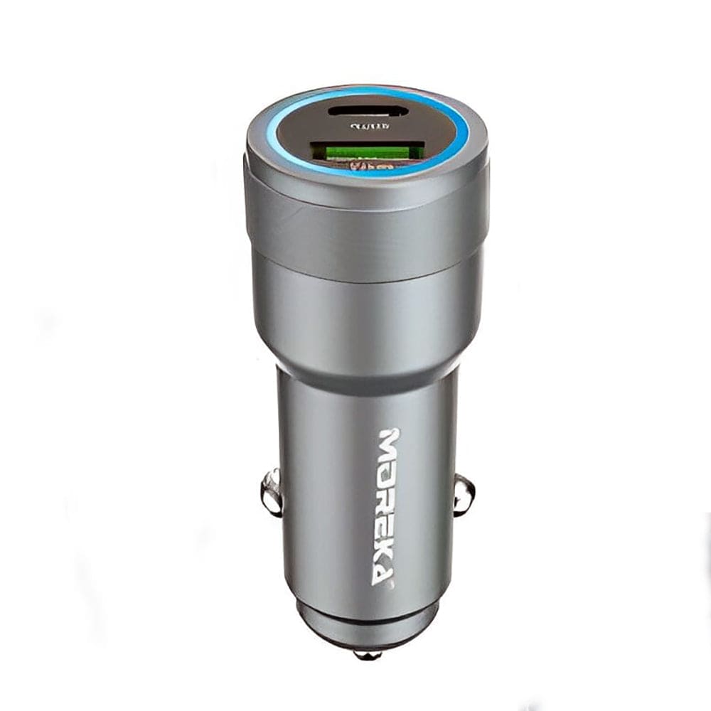 Cargador De Carro Moreka CP007 Plug In 45W puertos USB y C1