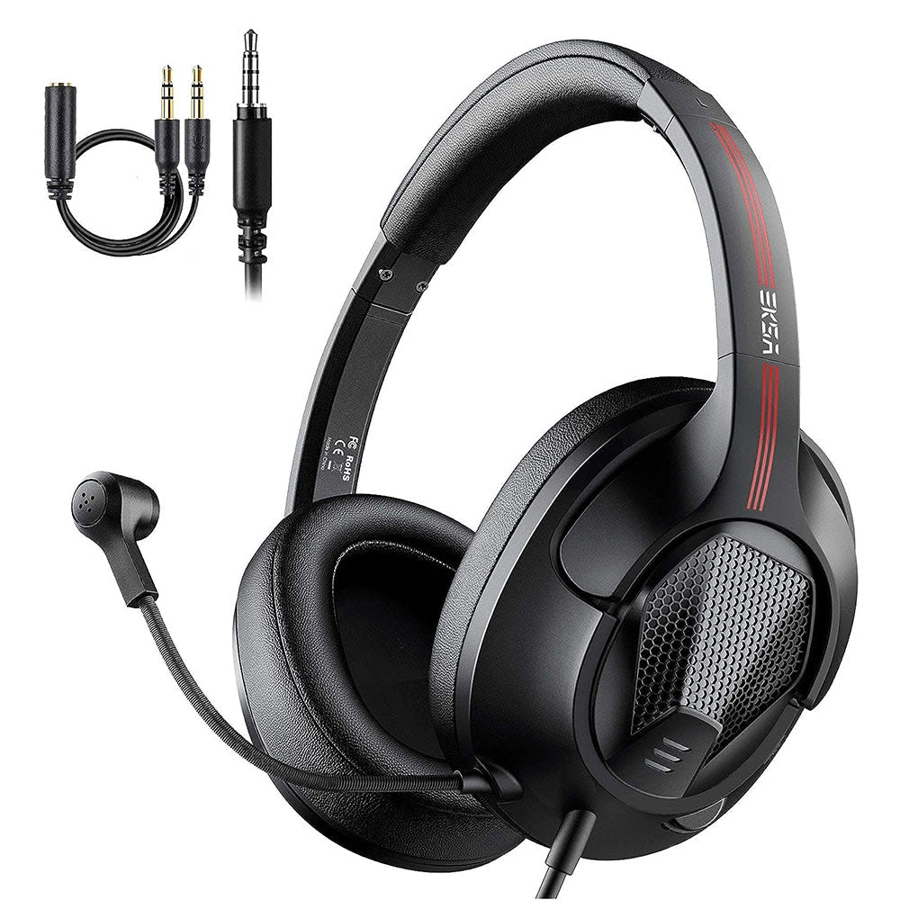 Diadema Gamer EKSA Air Joy micrófono, auriculares con cable para PC, Xbox PS4, PS5, Switch, micrófono con cancelación de ruido12