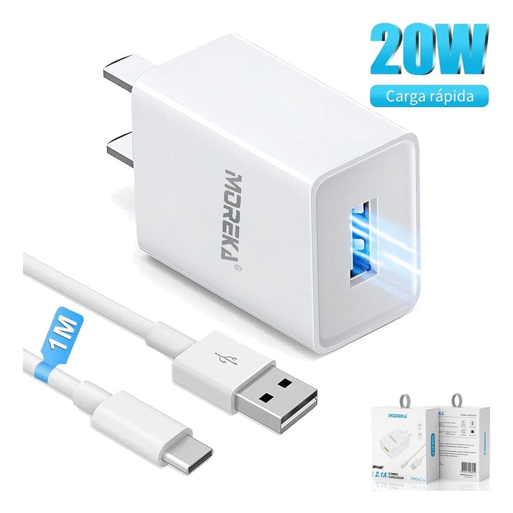 Cargador Tipo C Moreka MR0805 2.1A Incluye Cable 11