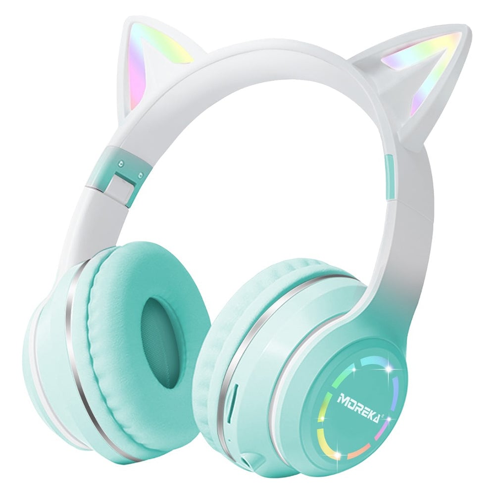Diadema Gato Bluetooth inalámbrico Baja latencia larga duración RGB ST89M21