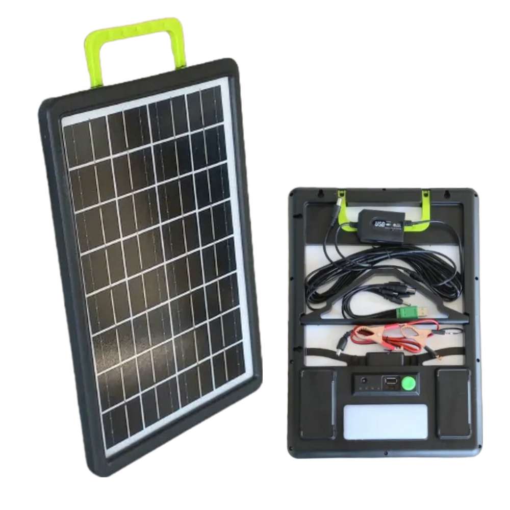 Panel Solar y bateria Moreka MOR-120S 20W 3000 mAh Para Exteriores 12