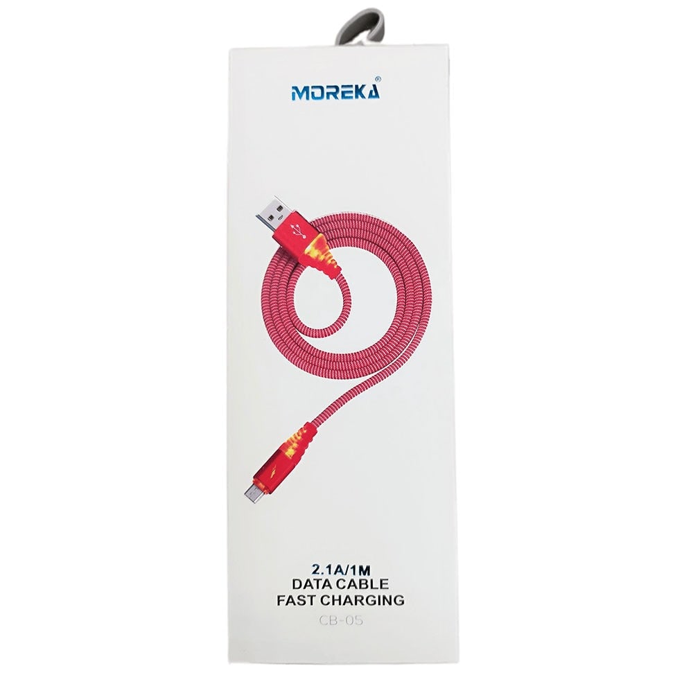 Cable Tipo V8 Micro USB, Moreka CB-05, 2.1 A y Datos, con diseño LED, 1 M.4