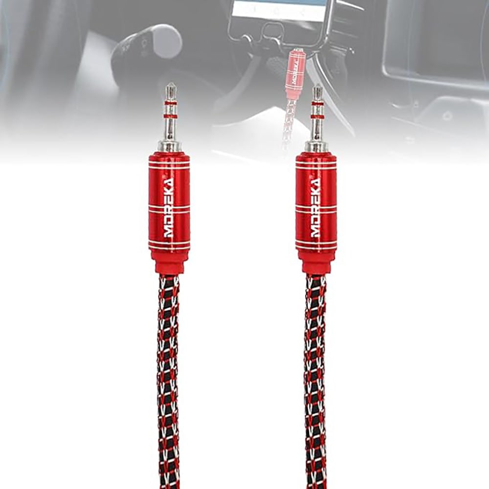 Cable De Audio, Moreka AU-03, Auxiliar 3.5, 1500mm, Reforzado2