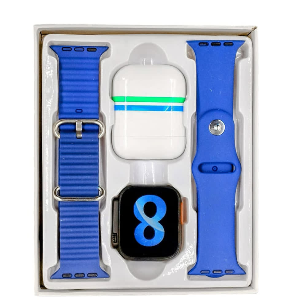 SmartWatch W26 Ultra MAX Serie 8 doble correa y audifonos Bluetooth16
