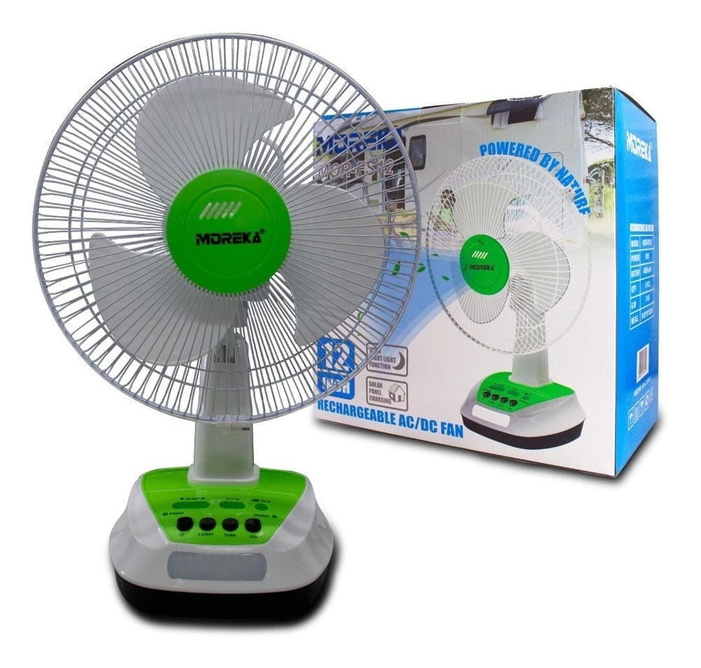Ventilador 2 Velocidades Led y Panel Solar. MOR-FS12 4