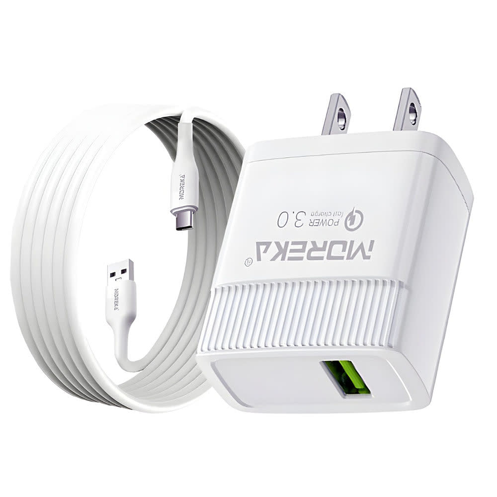 Cargador Tipo C Moreka MR0926 18W Incluye Cable 10