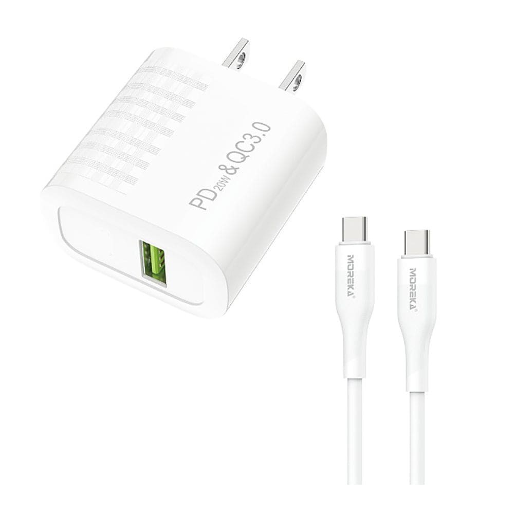 Cargador MOREKA MQ015 20W, 3.1A Incluye Cable USB - C12