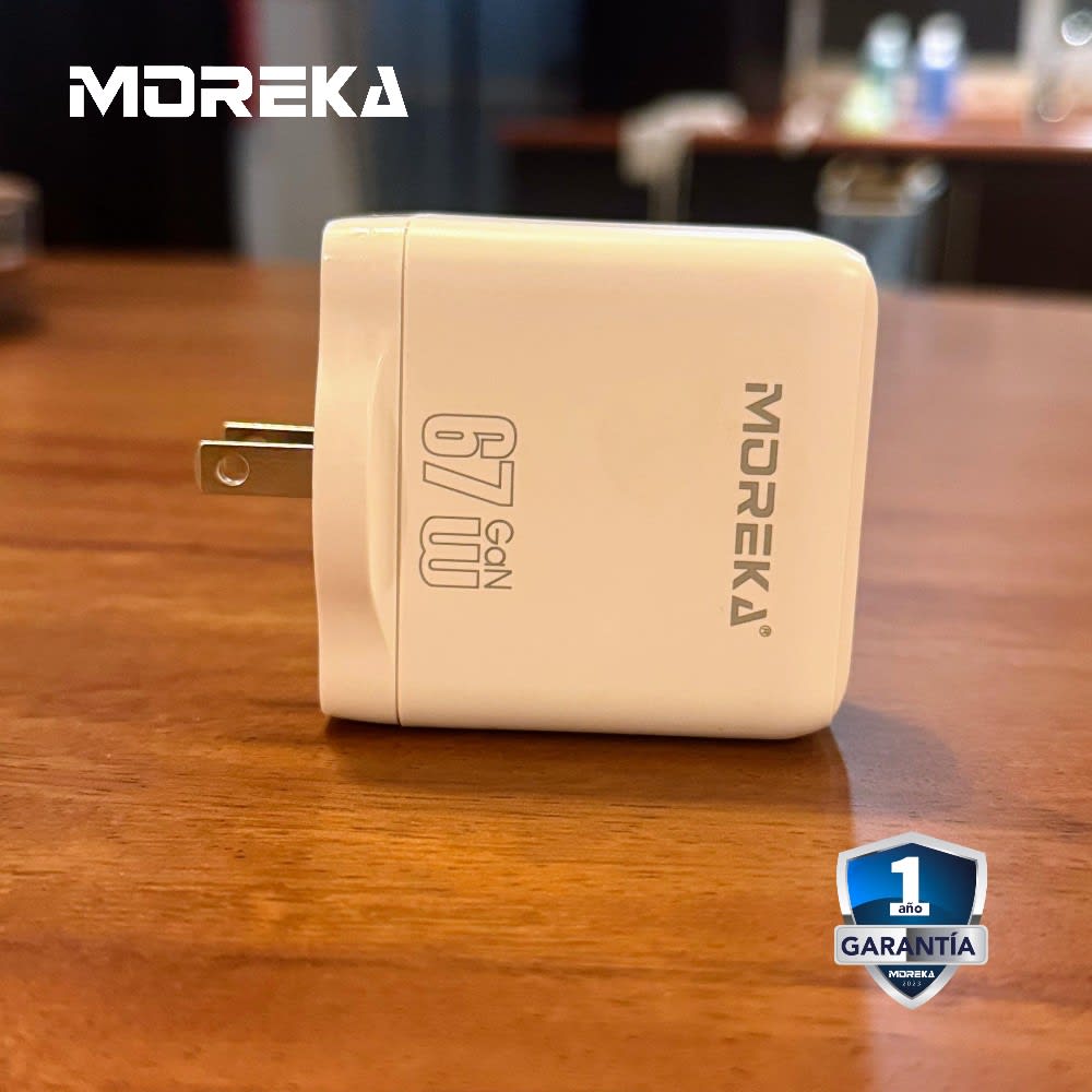 Cargador GAN Turbo carga 3 puertos 67W y 1 USB 30W Notebook8