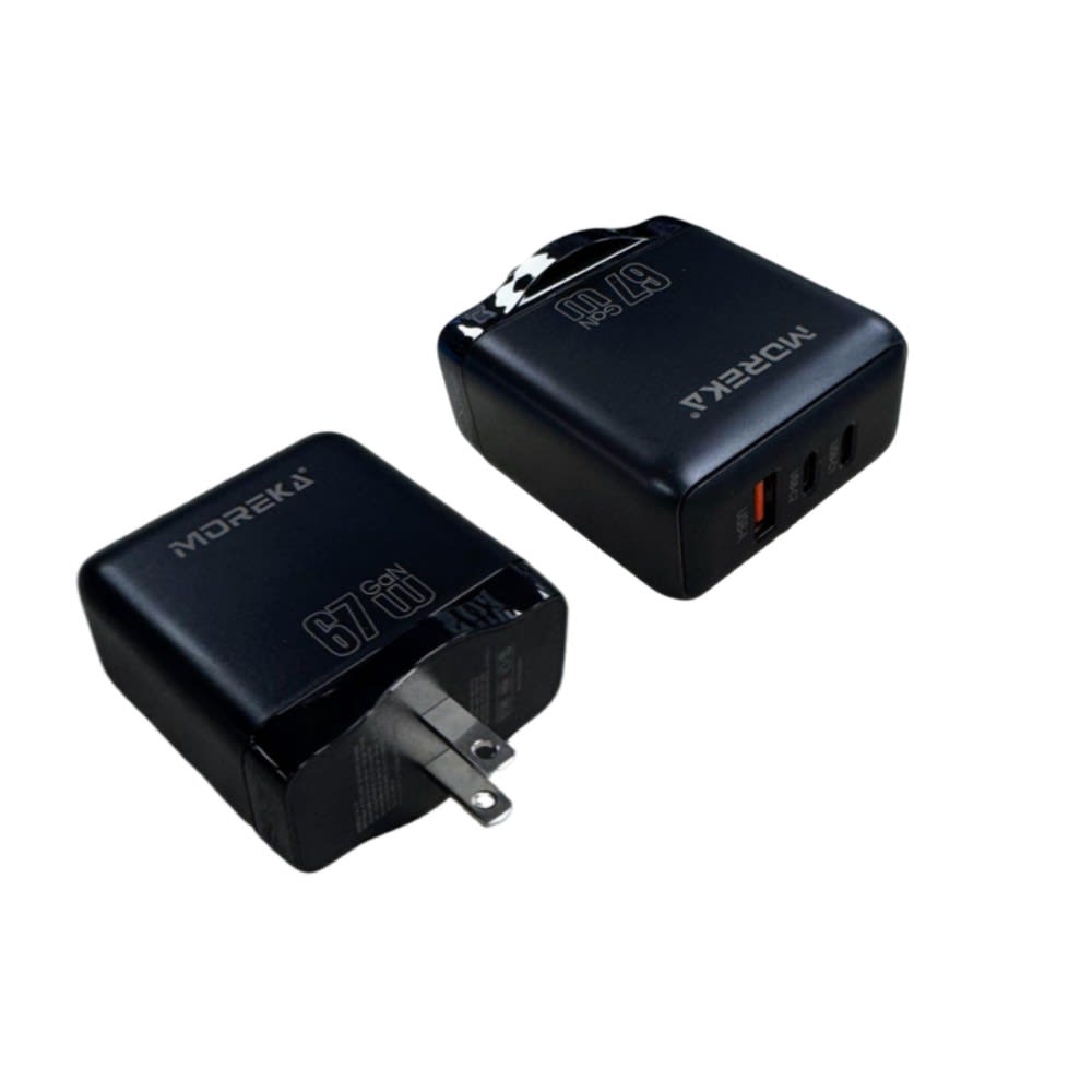 Cubo Turbo Cargador 67W 3 puertos C1 67W C2 67W USB A 30W GAN Ideal para Notebook DHJ-376
