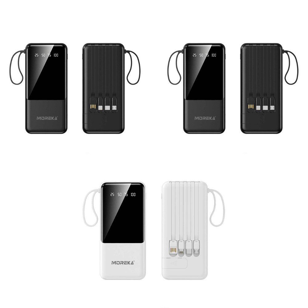 Paquete de 6 Power Bank Moreka K063 10000 mAh 37W 4 entredas 4 salidas1