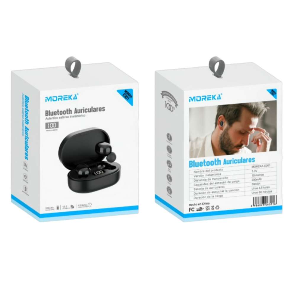 Audífonos Bluetooth Moreka E301 TWS Táctil4