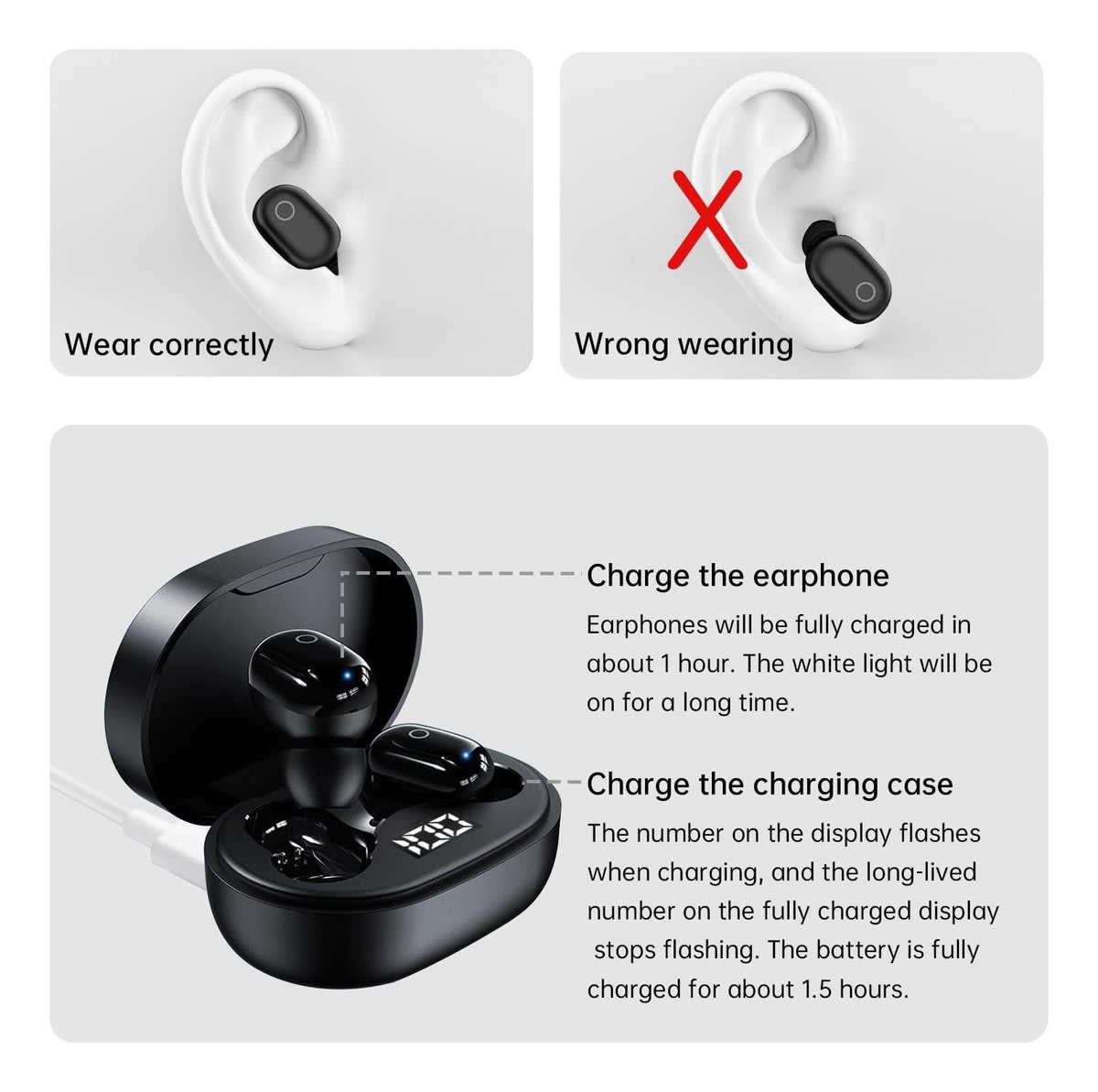 Audífonos Bluetooth Moreka E308 200mAh 5.38