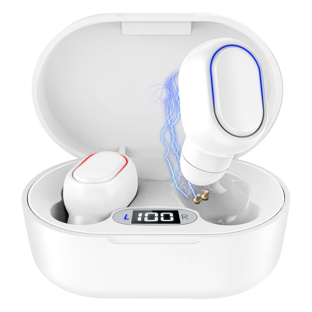 Audífonos Bluetooth 40mAh / Estuche 300mAh 25h con estuche Moreka E6012