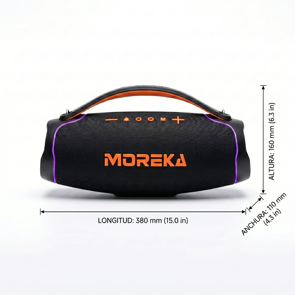 Bocina Moreka A61 Bluetooth Rgb 6000mah Contra Agua Ipx65