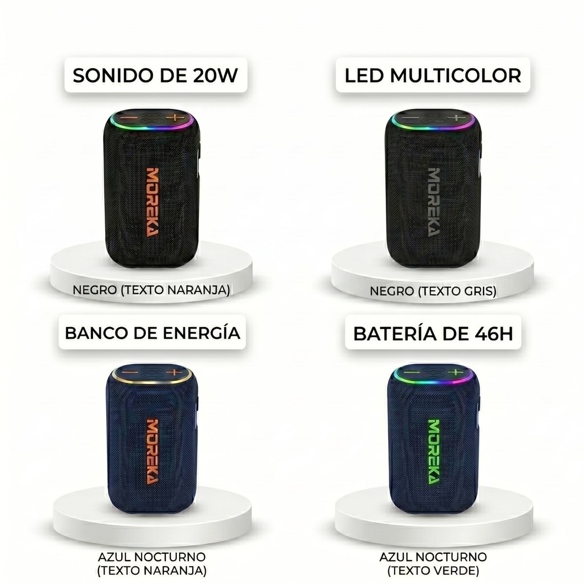 Bocina Moreka 442 20w Batería 10000mah 46h Playback Tws2