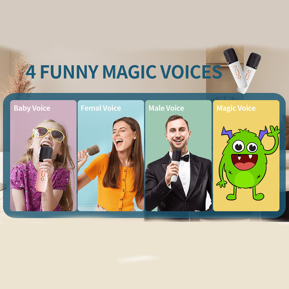 Máquina de karaoke para niños portátil Bluetooth con 1 micrófono Y16