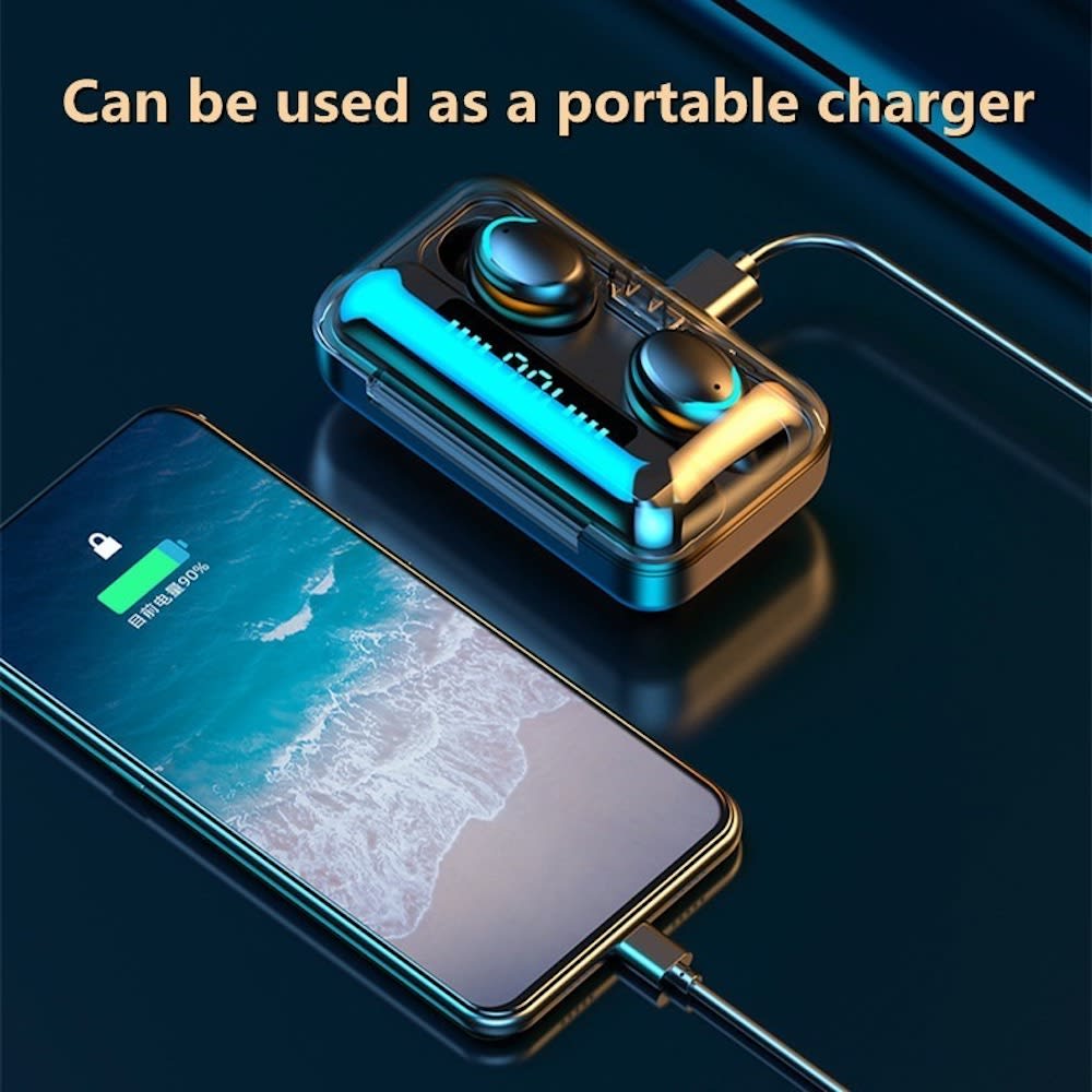 Audífonos Bluetooth 5.0  F9 5, TWS, Power Bank básico6
