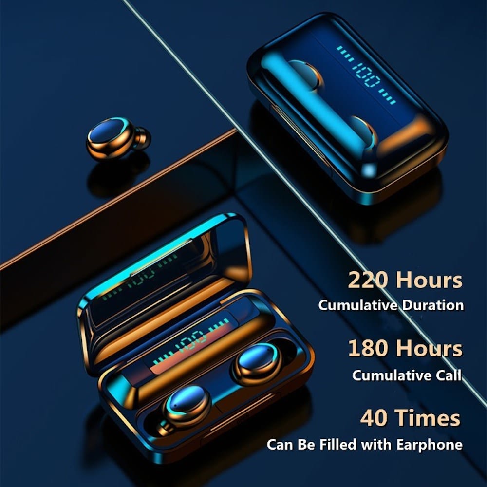 Audífonos Bluetooth 5.0  F9 5, TWS, Power Bank básico7