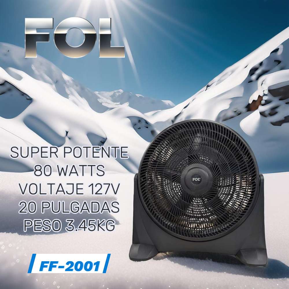 Ventilador de Piso 20 Pulgadas 3 Velocidades Potente Refrescante Verano FF-20015