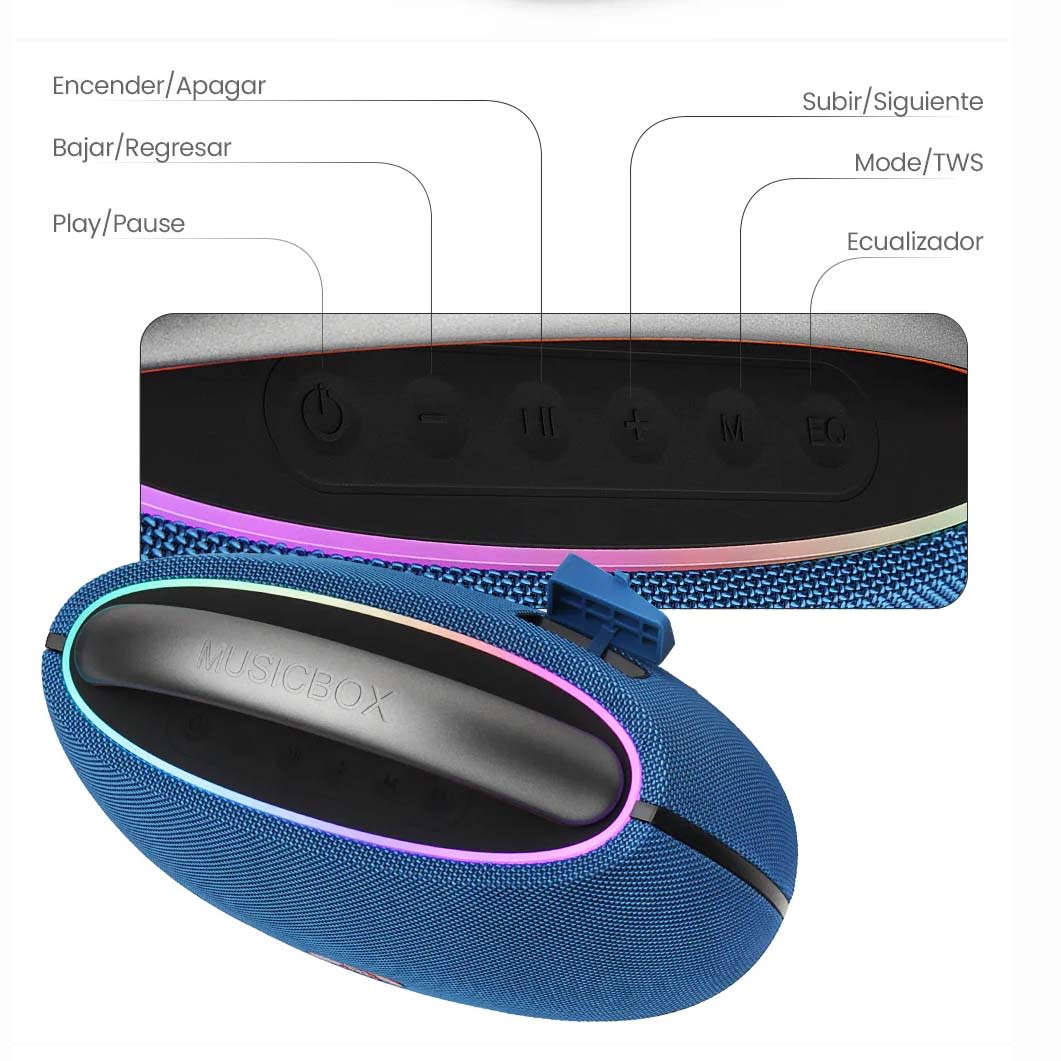 Bocina Fol FS-R316 Bluetooth 40W 2500mAh TWS estéreo6