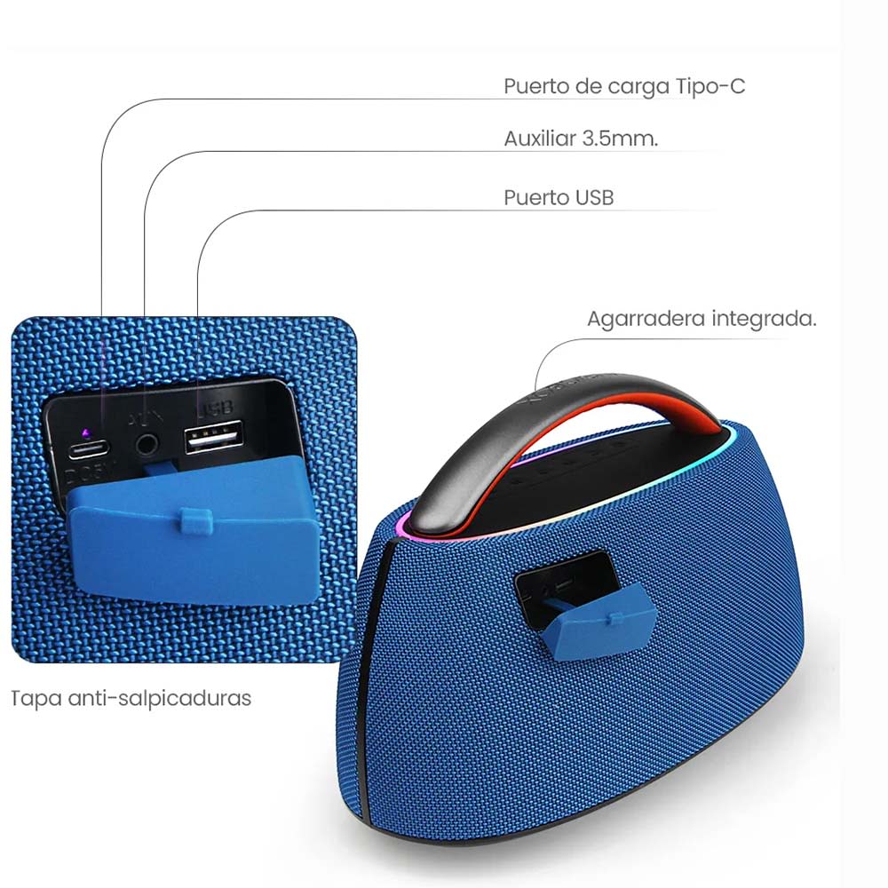 Bocina Fol 40W 2500mAh Bluetooth, TF Card, Radio FM, USB FS-R3165