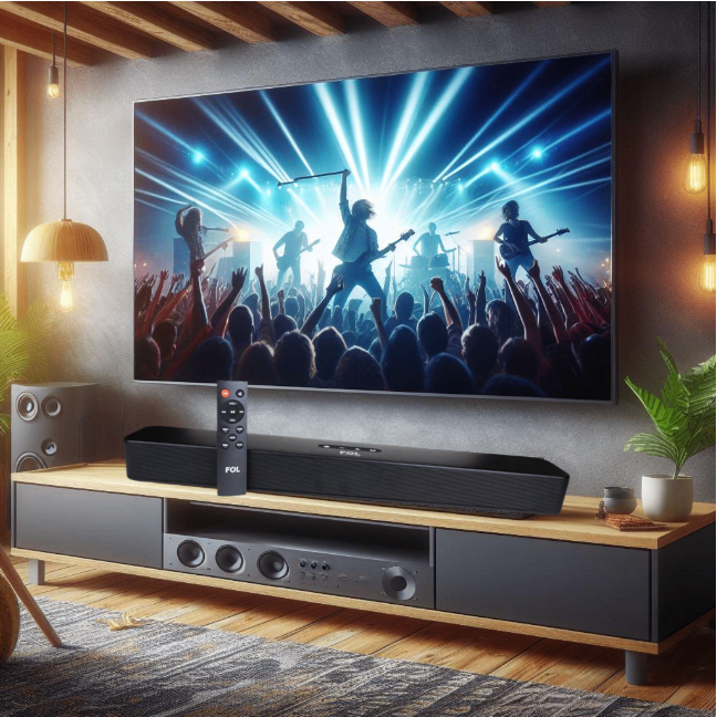 Barra de Sonido Bluetooth 70 watts 14.8V 2600mAh Puerto Óptico HDMI FOL FS-M23810