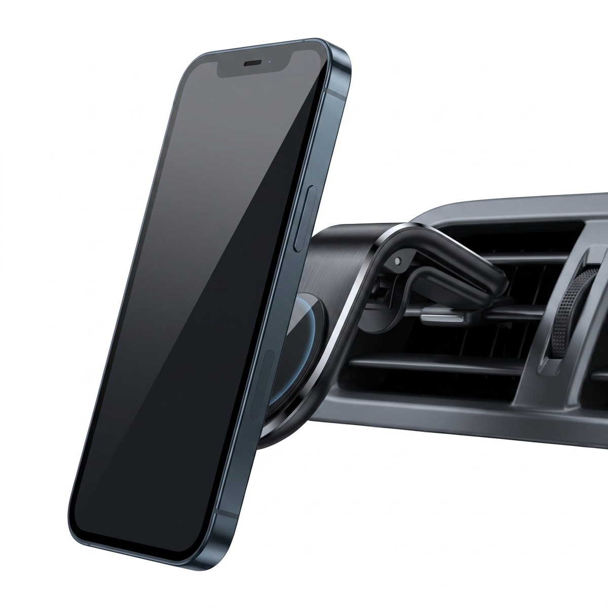 Soporte Magnético para Auto Moreka ZJ-016 Soporte Celular Coche Imantado 360° con Clip Rejilla de Aire Aleación de Aluminio y Fuerza Magnética 3350Gs1