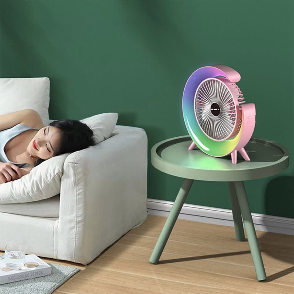 Ventilador alta velocidad RGB, Ajustable 1200mAh FS-1103