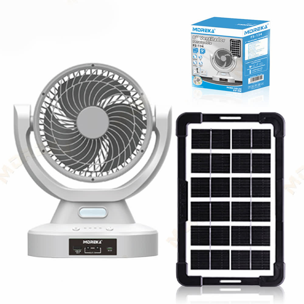 Ventilador solar cargador de celular con panel solar y foco3