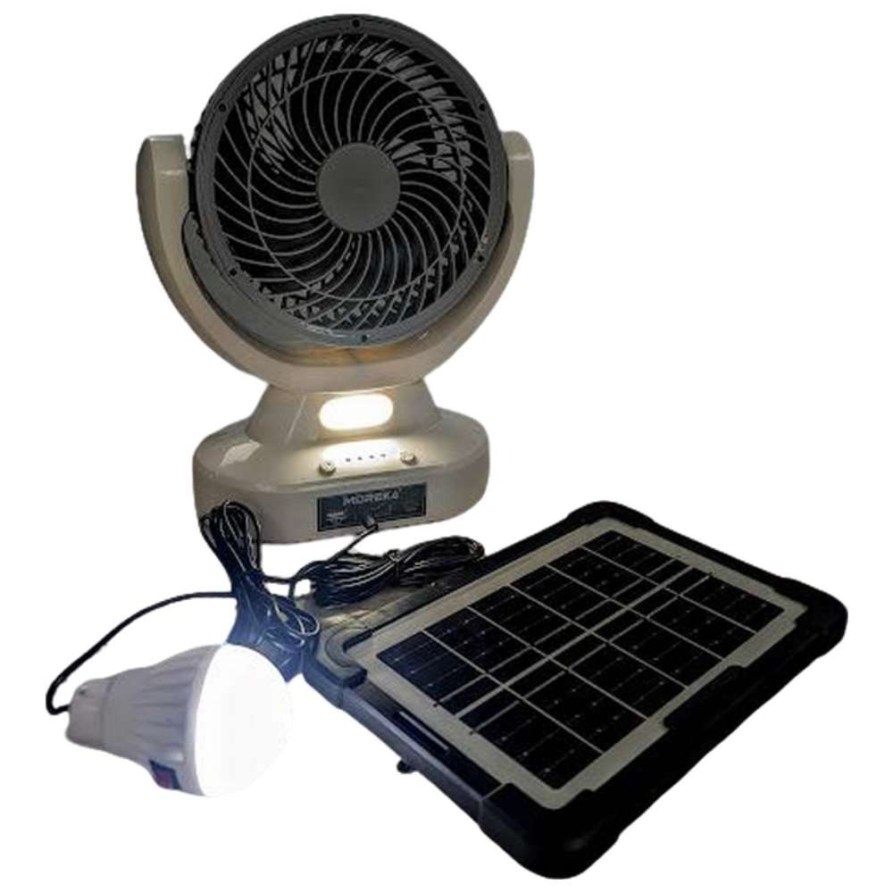 Ventilador solar cargador de celular con panel solar y foco9