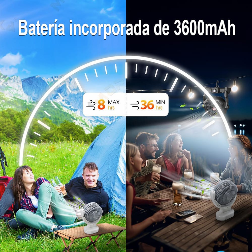 Ventilador Solar Recargable 6