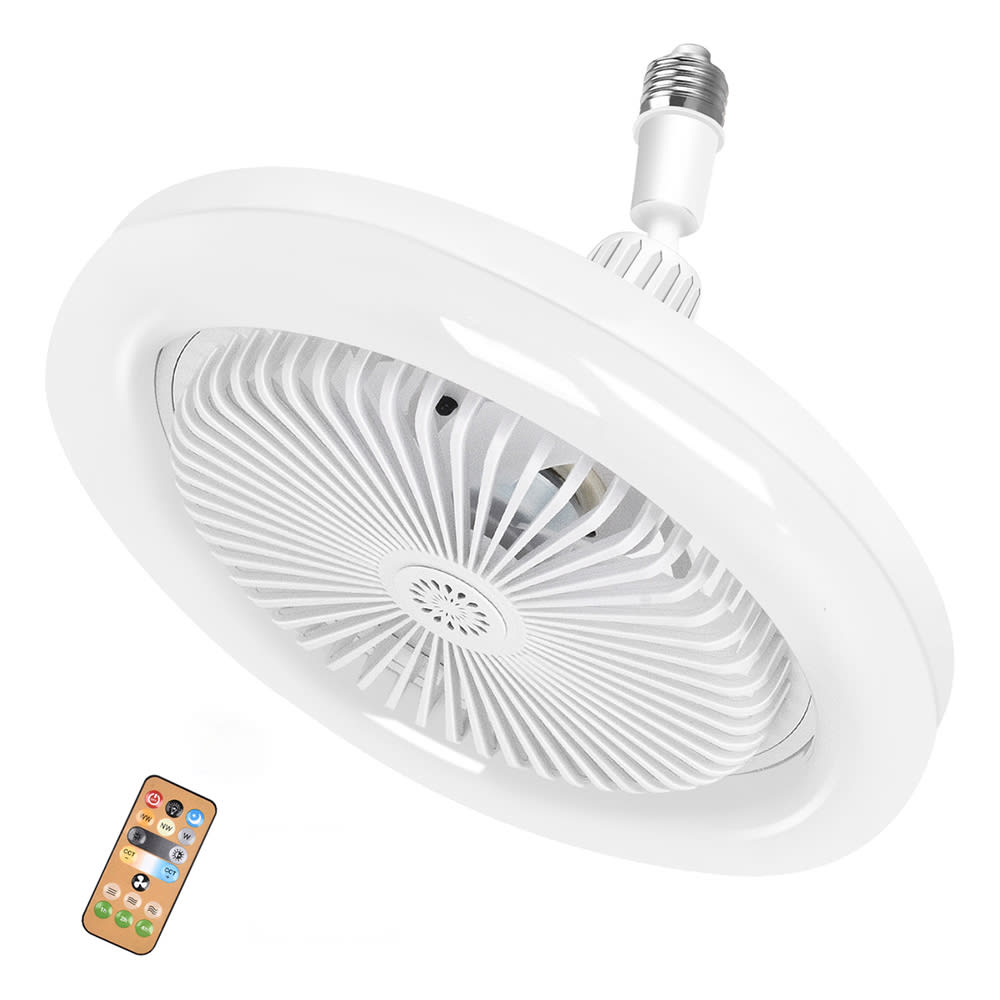 Ventilador De Techo Con Lámpara Led Foco 28w Silencioso FS-137 0