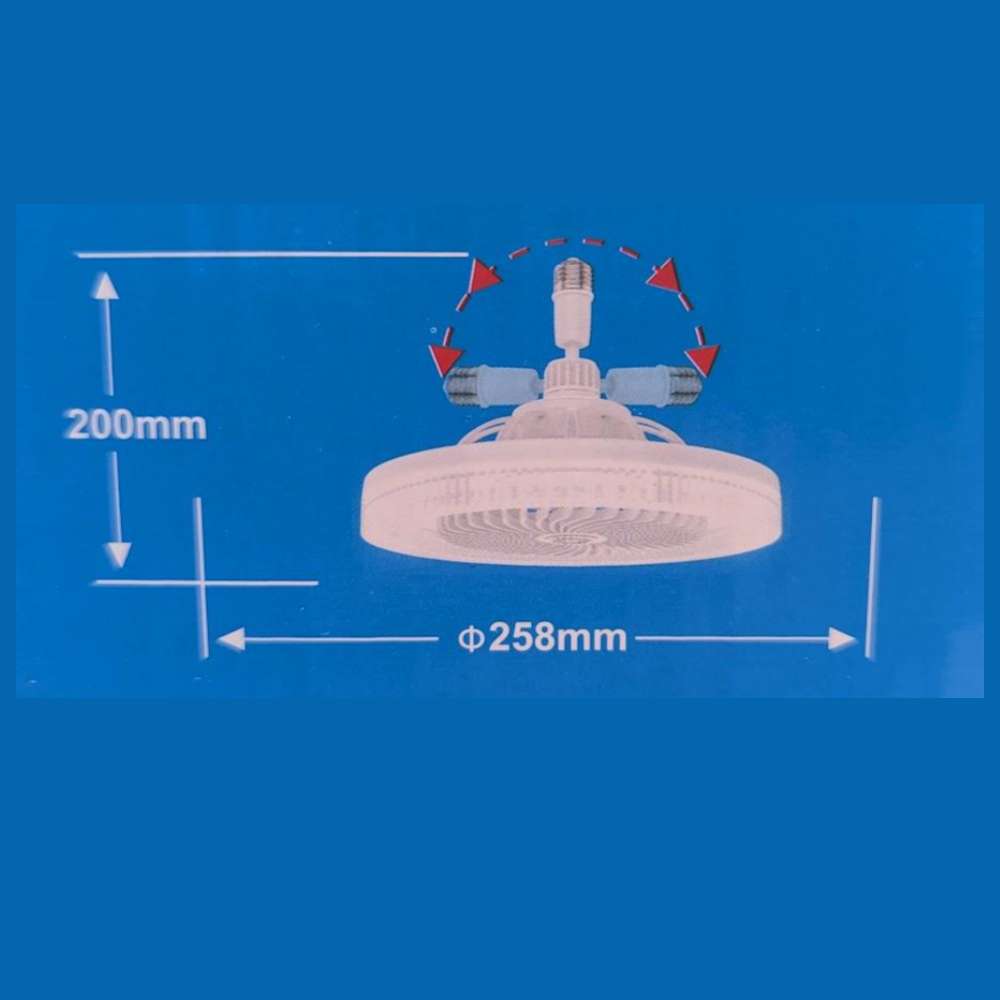 Ventilador De Techo Con Lámpara Led Foco 35w Silencioso FS-1368