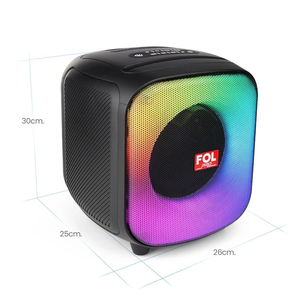Bocina Fol 50W 5200mAh Bluetooth de 6.5 pulgadas luces RGB7