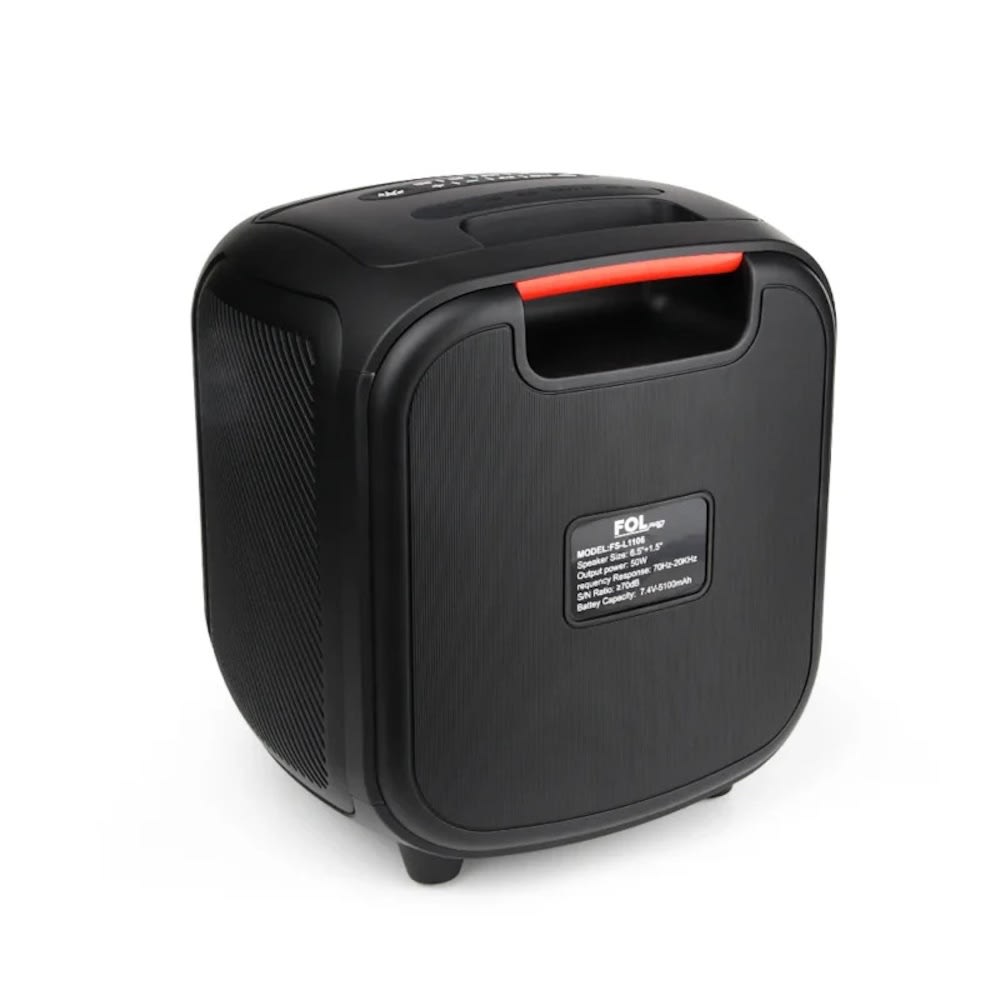 Bocina Fol 50W 5200mAh Bluetooth de 6.5 pulgadas luces RGB10