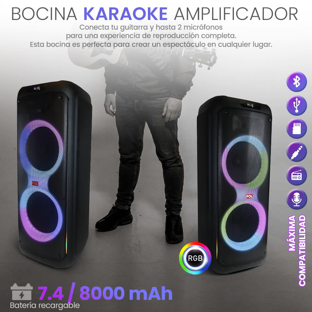 Bocina portátil 110W Subwoofer 12? + 1 bocina de 2? FS-L22125