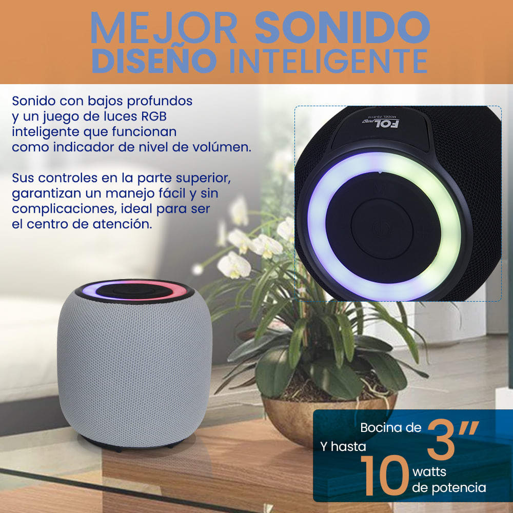 Bocina Bluetooth 10W 3000mAh TWS FOL FS-R1163