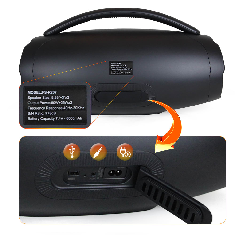 Bocina Bluetooth, contra agua 110W 6000mAh FOL FS-R2072