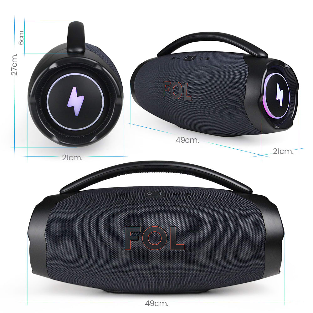 Bocina Bluetooth 50W 2000mAh entrada para Guitarra inc. Micrófono FOL FS-L12811