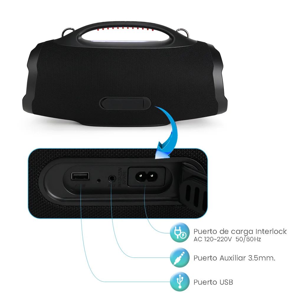 Bocina FOL FS-R208 220W 12000mAh 10hrs de bateria Bluetooth IPX65