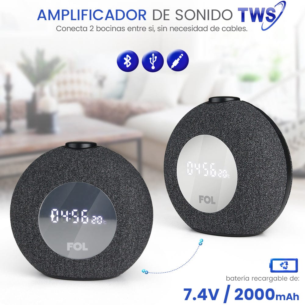 Bocina reloj 20W 7.4V 2000mAh FOL FS-R2162