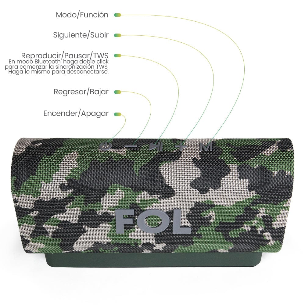 Bocina Bluetooth 25W 2200mAh TWS FOL FS-R12185