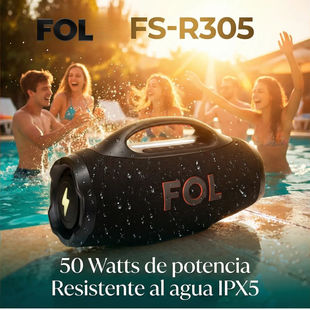 Bocina FOL FS-R305 50W 4000mAh 8hrs bateria Bluetooth IPX55