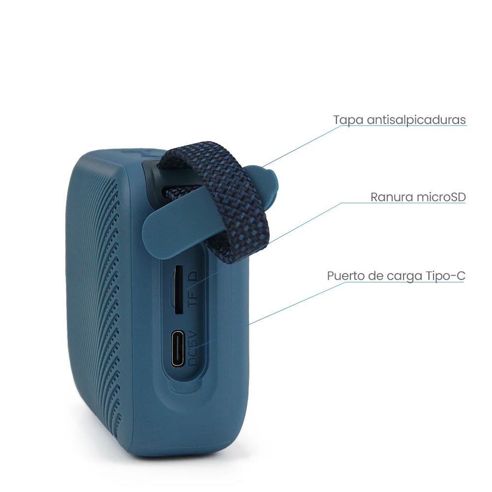 Mini Bocina Fol 5W 10000mAh Bluetooth recargable, USB TWS S1986