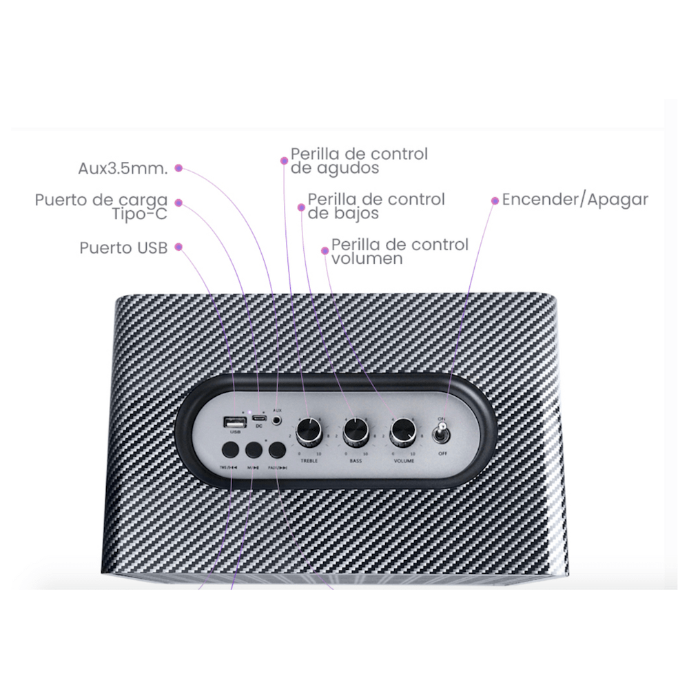 Bocina Bluetooth, 60W 5.25